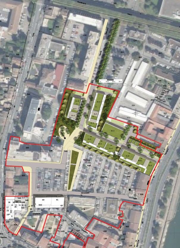 Plan masse de la ZAC Monnier