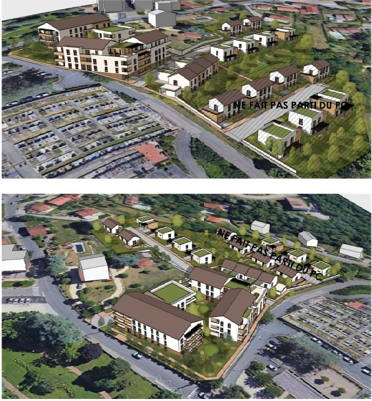 Vues de la maquette du projet de Sorbiers