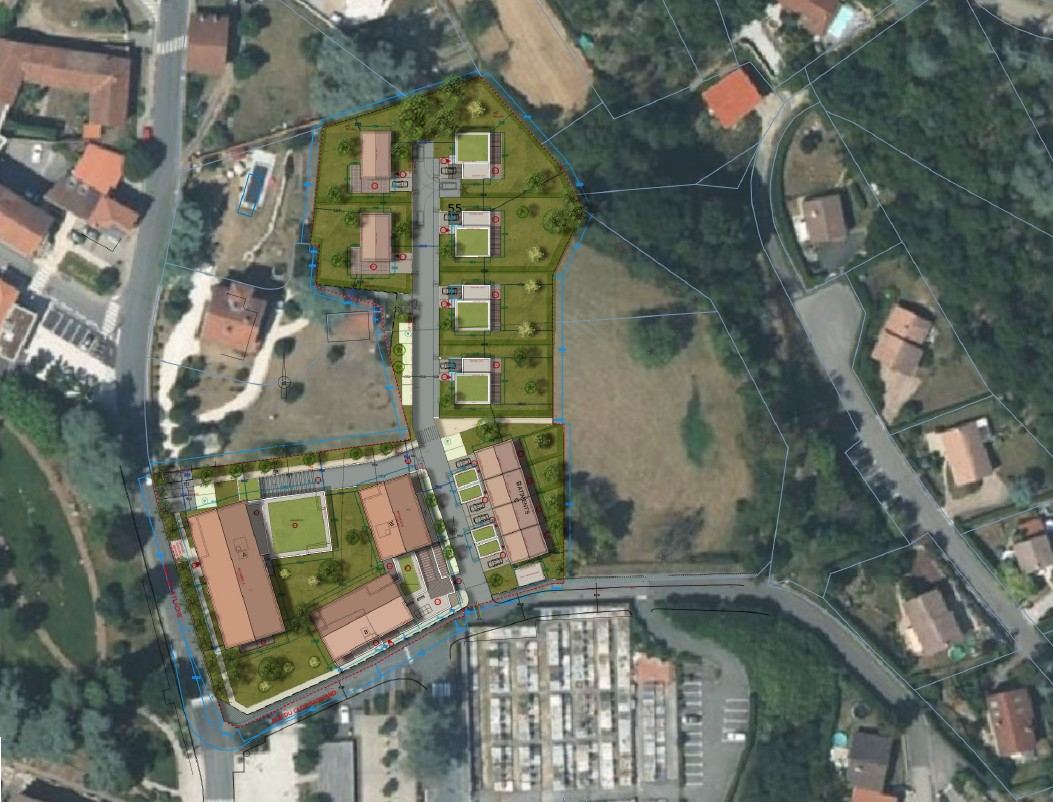 Plan masse du projet de Sorbiers